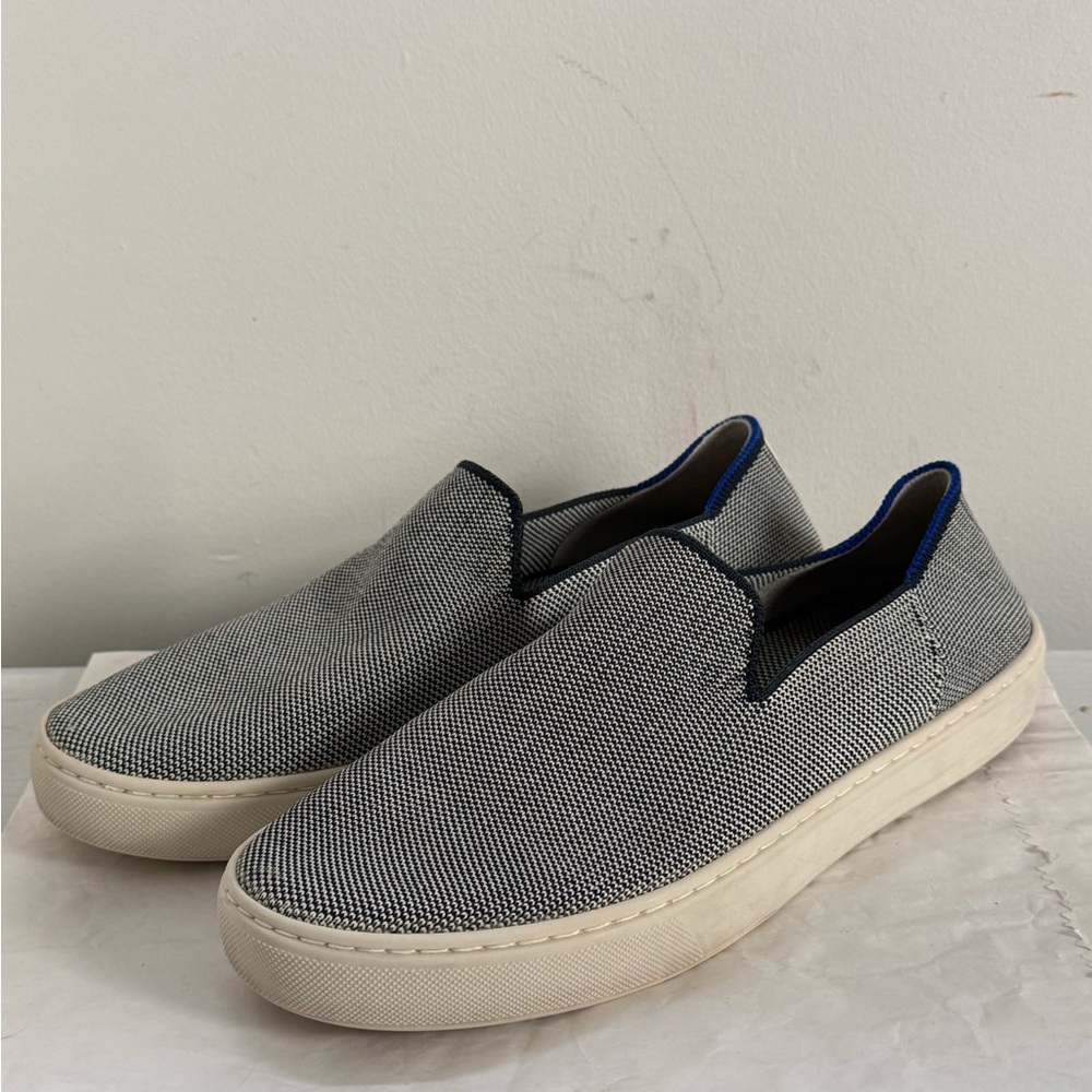 Rothy's The Original Slip On Sneaker in Anchor Blue White Nautical Size 8.5 - Picture 4 of 9